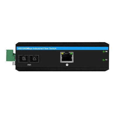40KM Gigabit Ethernet Media Converter SC Fiber Singlmode Unmanaged Rugged Case CE FCC