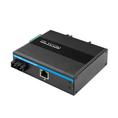 SC Connector 60km Transmission Industrial Ethernet Media Converter Duel Fiber To Rj45