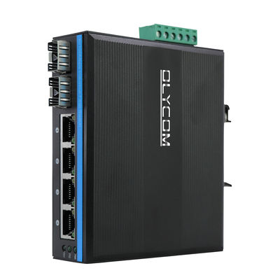 Industrial Network Switch 6 Port Fast Ethernet 10/100Mbps Fiber Network Realtek Unmanaged