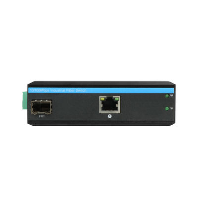 Industrial PoE Media Converter 15.4W 30W Unmanaged Fast Ethernet DIN Rail CE Mini Size