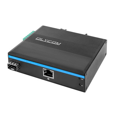 Industrial Ethernet Media Converter With PoE 15.4W 30W