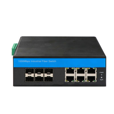 6 Ports Industrial Managed Ethernet Switch With Ring Function IEEE802.3 Standard
