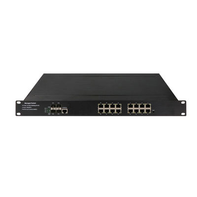 Managed L2 Hardened 16 Port Industrial Ethernet Switch 4pcs Fiber Ports DC36V