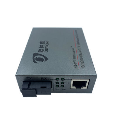 POE Unmanaged Gigabit Single Mode Media Converter DC48V 1310/1550nm