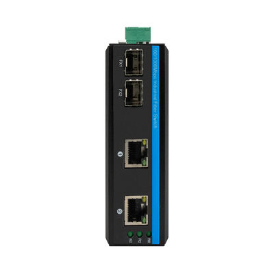 2*SFP Port Din Rail Network Switch 4 Port With Industrial Operating Temperature