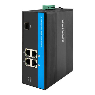 4 Port Industrial Network Switch Hub 10/100Mbps Fast Ethernet Unmanaged CE FCC