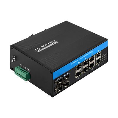 Waterproof 8 Port Network Switch 1000mbps , Rugged Ethernet Switch With 4 Fiber Ports