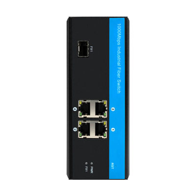 4 Network Port Industrial Gigabit Ethernet Switch , Din Rail Gigabit Switch One SFP Slot