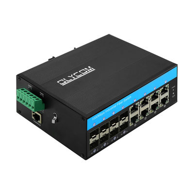 IP40 Manageable Switch 8 Port With 8 SFP Fiber Ports And 1 Console Port