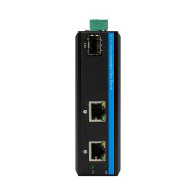 2 RJ45 Port Industrial Ethernet Switch Poe , IP40 Unmanaged Fiber Switch