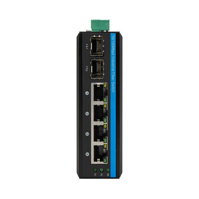 Two SFP Din Mount Poe Switch 1000 Mbps 4 Port , IP Camera Poe Switch For CCTV System