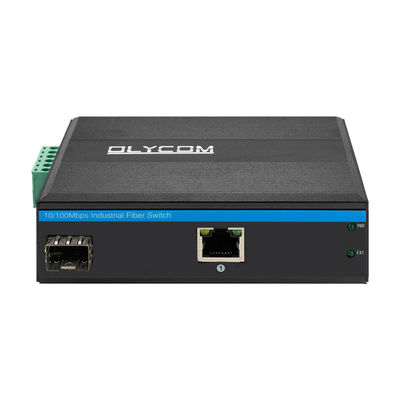 Industrial Ethernet Media Converter SFP Fiber 10/100Mbps Unmanaged Rugged Case