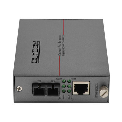 Single Mode Fiber Media Converter Gigabit Ethernet DC5V 2U Chassis Mounted Unmanaged CE
