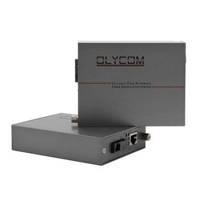 Single Mode Fiber Media Converter 1.25G Ethernet WDM Optical Unmanaged 30W PoE