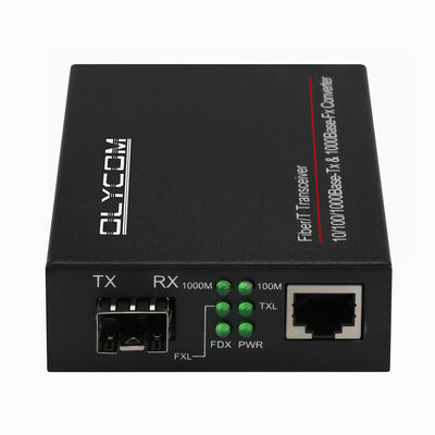 Single Mode LC SFP POE Fiber Media Converter 10/100/1000M For IP Cameras