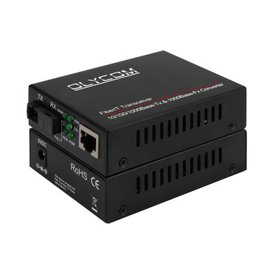Gigabit Single Mode Media Converter PoE Unmanaged DC48V 1310/1550nm 20KM SC Fiber