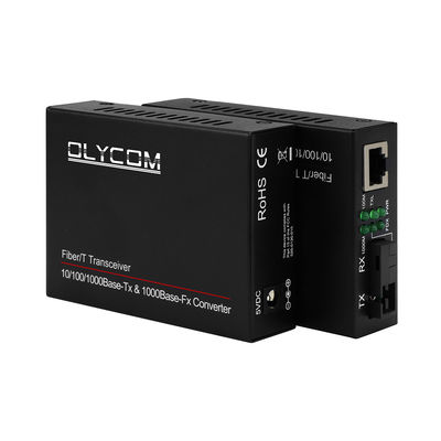 Gigabit Single Mode Media Converter PoE Unmanaged DC48V 1310/1550nm 20KM SC Fiber