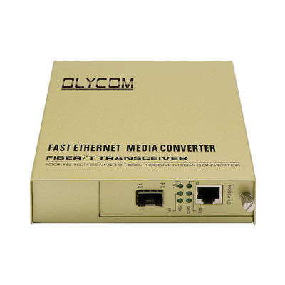 SFP Single Fiber Media Converter 10/100Mbps AC Input Unmanaged LFPT 2KM 20KM CE