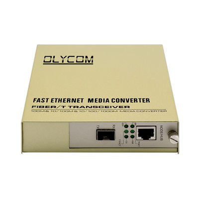 SFP Slot Rack Media Converter 1310nm Single Mode Fiber Ethernet Converter Unmanaged