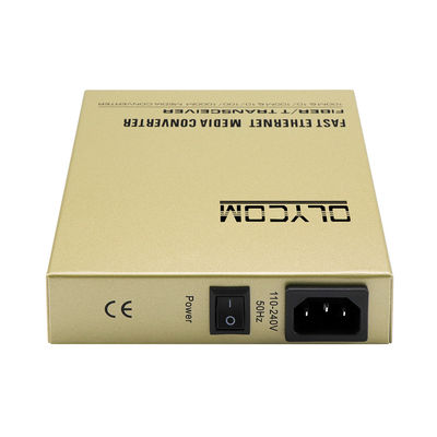 MDIX CCTV Media Converter With 2 Ethernet Ports SMF 100km Max