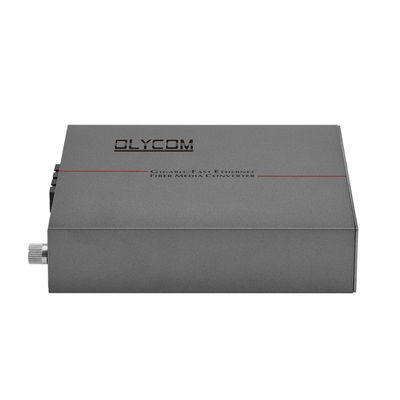30W PoE Media Converter Gigabit Fiber Optic Ethernet Rack Mounted Duplex SC Port AC Input