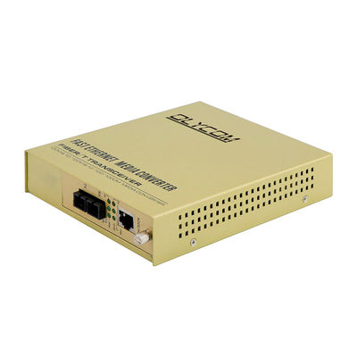 10/100Mbps Fiber Optic Ethernet Unmanaged Media Converter Dual Fiber 220V AC Input