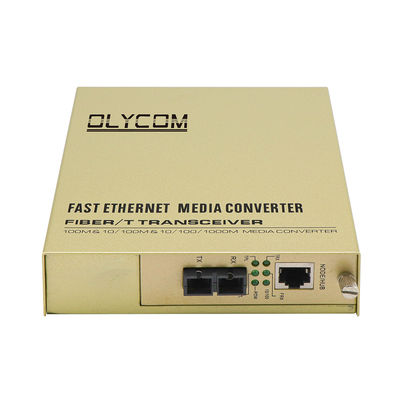 10/100Mbps Fiber Optic Ethernet Unmanaged Media Converter Dual Fiber 220V AC Input