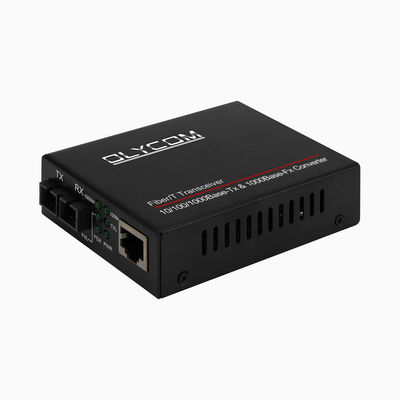 MTBF 50,000hours Gigabit Ethernet Media Converter 2 Port Rack Mount Over Cat6 Cable