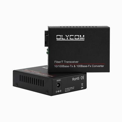 WDM Fast Ethernet Media Converter LFPT Fiber Optic Unmanaged 20KM SC Port CE