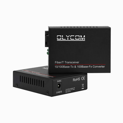 Wdm Fast Fiber Optic Ethernet Media Converter Full Duplex Flow Control