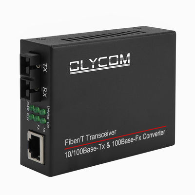 10/100M PoE Media Converter Fiber Optic Ethernet 48V SC Dual Fiber For IPC CE