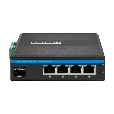 Industrial Din Rail Mounting 4 Port POE Switch With 1 SFP Port