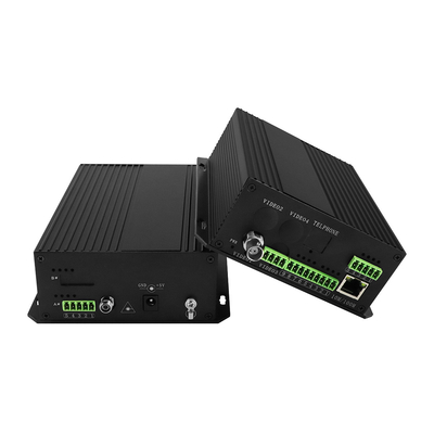 Bidi Data Dry Contact Analog Video Fiber Converter RS232 RS485 Rack Mounted DC12V