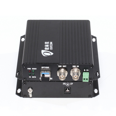 HD-SDI RS485 Data Fiber Video Extender LC Fiber 1310 / 1550nm 20Km 12V Input