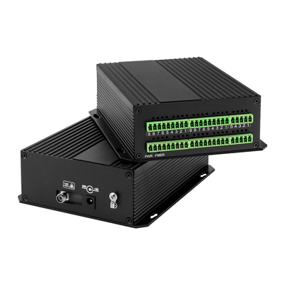 Dry Contact Closure Fiber Optical Converter Bidi Closed 8 Port Rack Mountable
