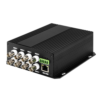 8 Port CCTV Video Audio Ethernet Dry Contact Fiber Media Converter Bidi D5V2A