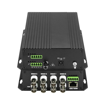 8 Port CCTV Video Audio Ethernet Dry Contact Fiber Media Converter Bidi D5V2A