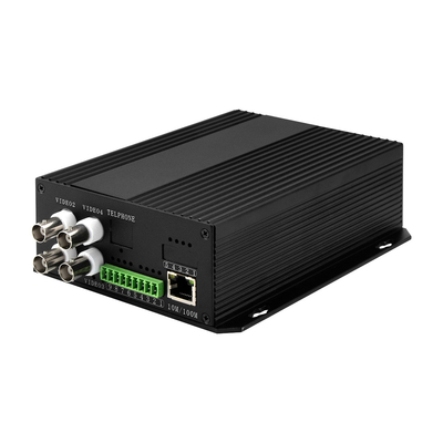 4 Channel CCTV Analog Video To Fiber Optic Converter NTSC/PAL/SECAM Compatible