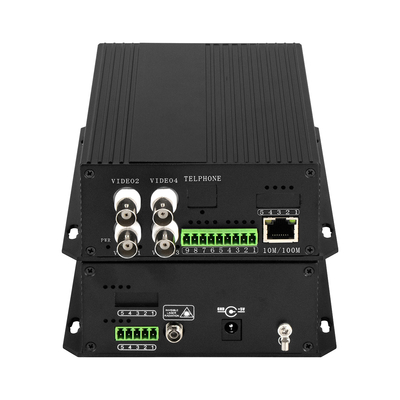 4 Channel CCTV Analog Video To Fiber Optic Converter NTSC/PAL/SECAM Compatible