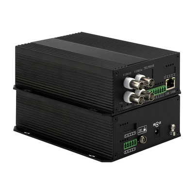 4 Channel CCTV Analog Video To Fiber Optic Converter NTSC/PAL/SECAM Compatible