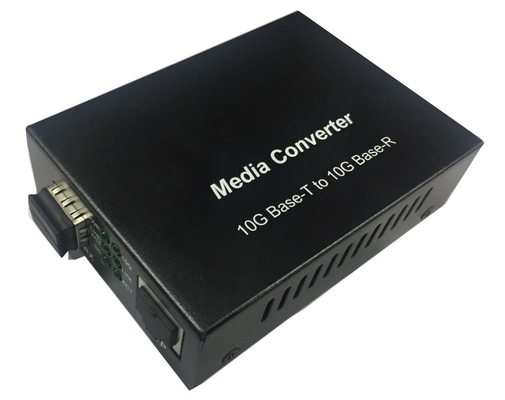 1000M 2.5G 5G 10G RJ45 SFP+ Media Converter 12VDC Auto Sensing Speed Unmanaged