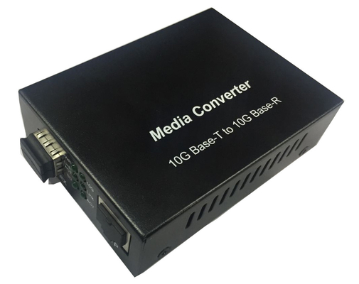 1000M 2.5G 5G 10G RJ45 To SFP+ Auto Sensing Ethernet Media Converter 12VDC