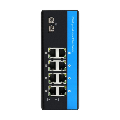 Din Rail Mounted IP40 Industrial POE Switch 48 - 52VDC With 8 RJ45 Port