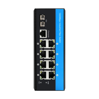 8 Port ERPS L2+ Managed Switch Industrial Gigabit Ethernet ST SM/MM Fiber Port