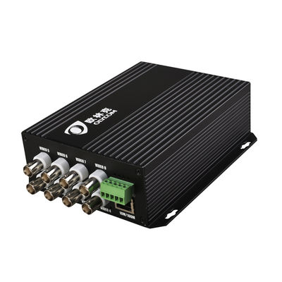 8 Port Video Data Fiber Media Converter 10/100Mbps Ethernet RS485 Data DC12V Standalone