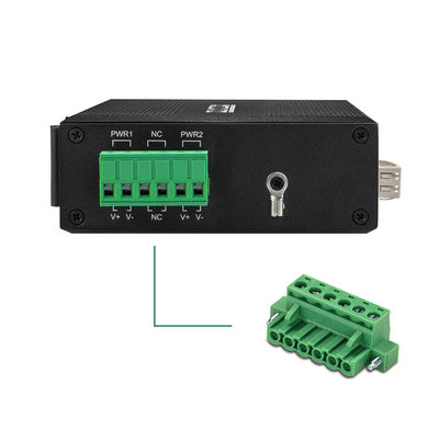 Industrial Ethernet Media Converter Gigabit Din Rail Dual Power Input Unmanaged